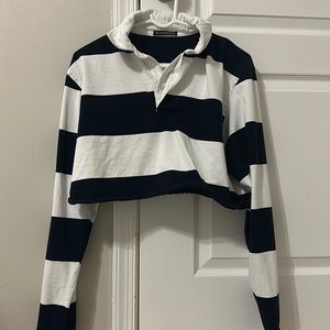 Brandy Melville cropped long sleeve striped